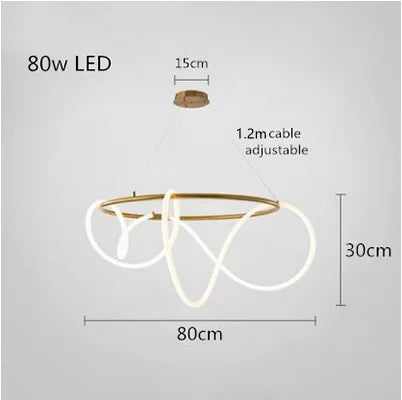 Modern Long Hose Led Ceiling Chandelier