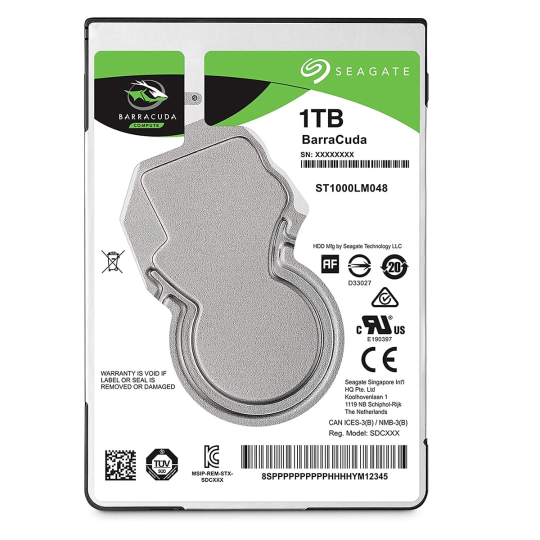 Seagate 2.5" BarraCuda Hard Drive 5400RPM 7mm with up to 2TB
