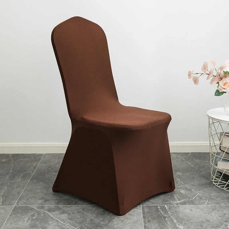 Grainbuds Wedding Dinning Chair Seat Covers High Stretch Solid Color Hotel Banquet Seat Cover Stretch Event Party Polyester Set