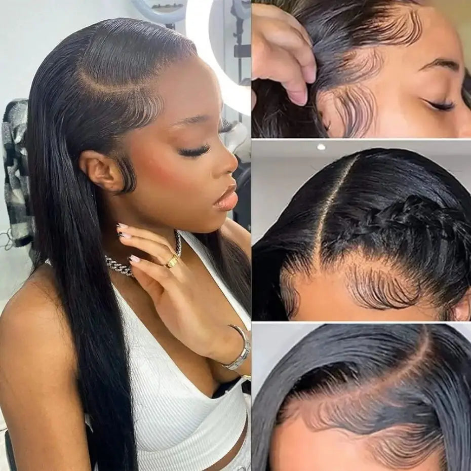 Straight Glueless Wigs Ready To Go Human Hair 4x6 5x5 Lace Closure Wig For Black Women 180% Brazilian Remy 13x4 Lace Front Wig