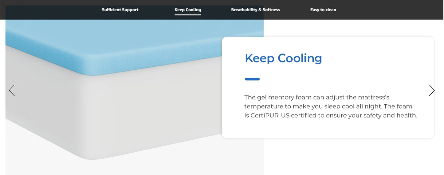 Folding Mattress with Storage Bag, 15CM Gel Memory Foam Foldable Mattress Tri-fold for Travel, Camping, Guest Bed