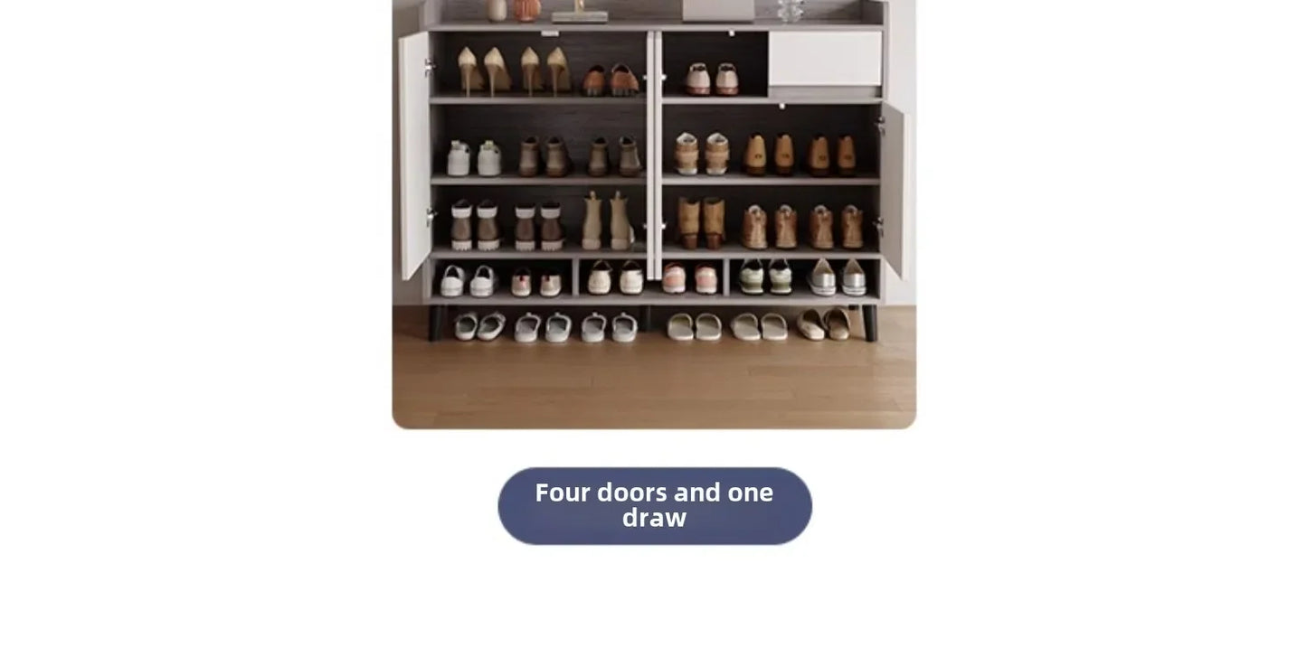 Corridor Shoe Cabinet At The Entrance of The Home Corridor Indoor Entrance Door Entrance Cabinet New Solid Wood Rack Shoe Shelf