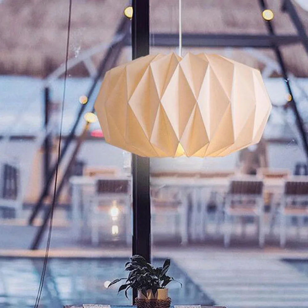 Hanging Lamp Cover Nordic Style Chandelier Lamp Shade Creative Folding Decorative Pendant Light Shade for Living Room Decor