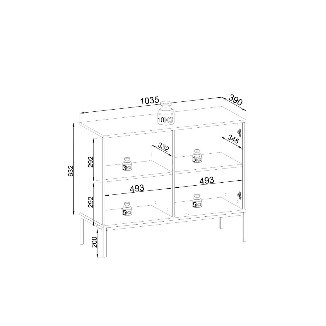 Sento Display Cabinet 104cm