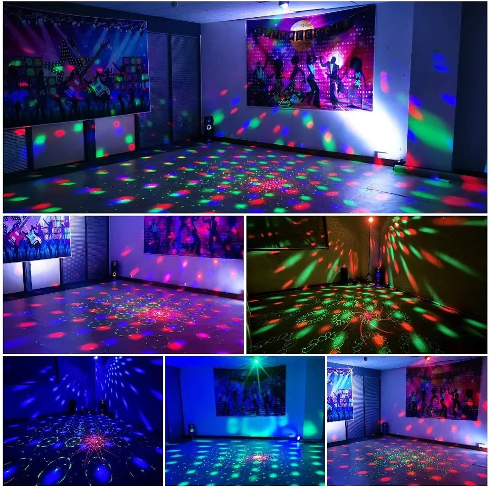 Party Lights Dj Disco Ball Light Pattern Projector Sound Activated