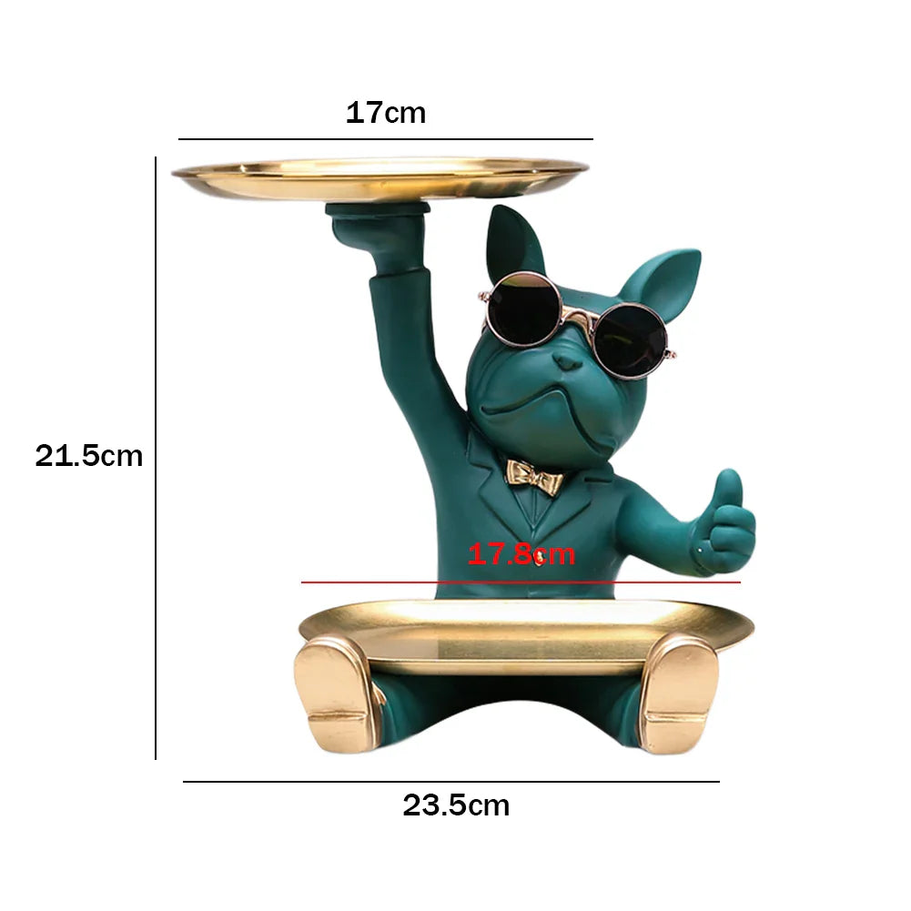 Bulldog Cool Sculpture Dog Ornament
