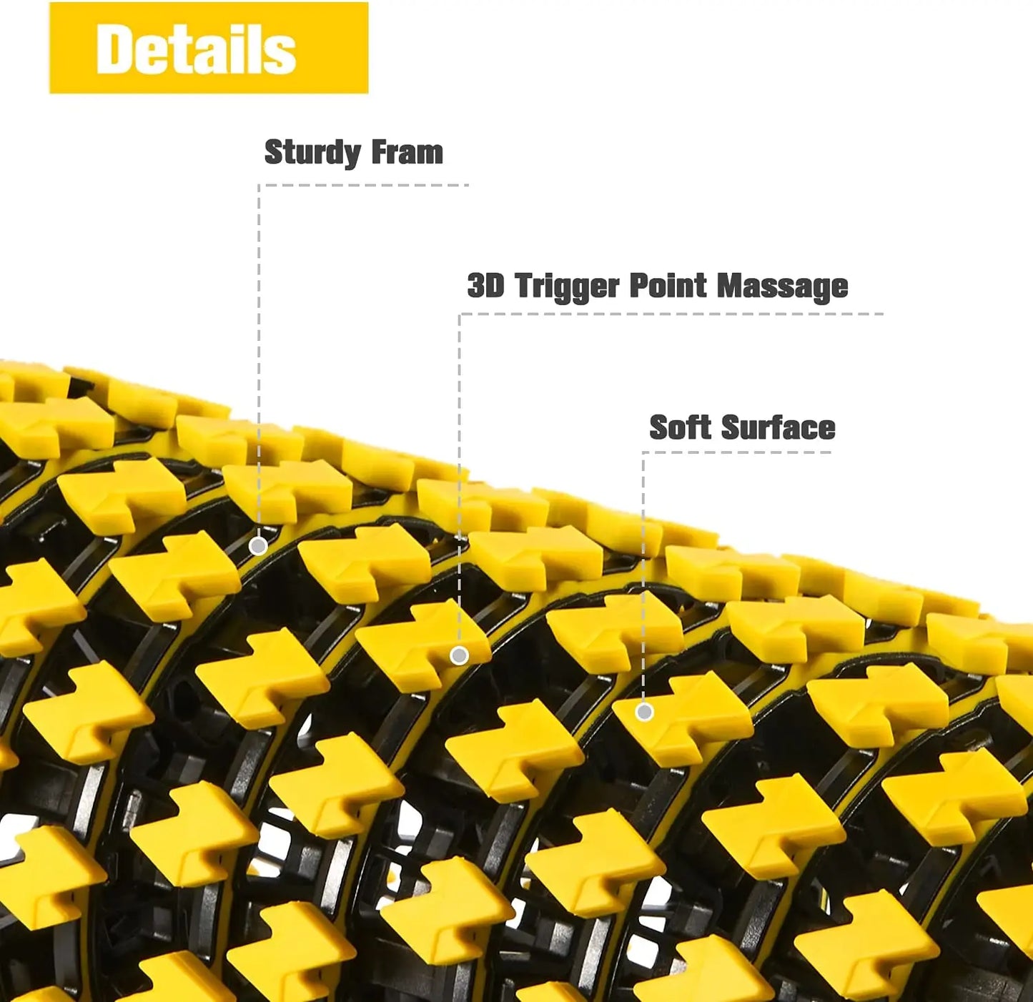 Folding Yoga Column Adjustable Pilates Foam Roller Portable Fitness Equipment Leg Back Muscle Massage and Relaxation
