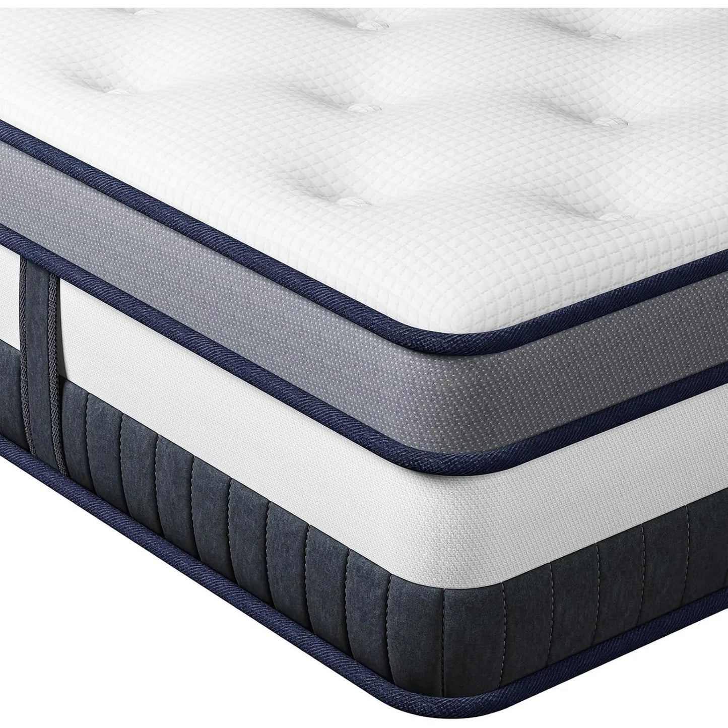9.4 Inch Pocket Sprung Mattress with Breathable Foam and Individually Pocket Spring - Medium, Luxury Box Top Collection