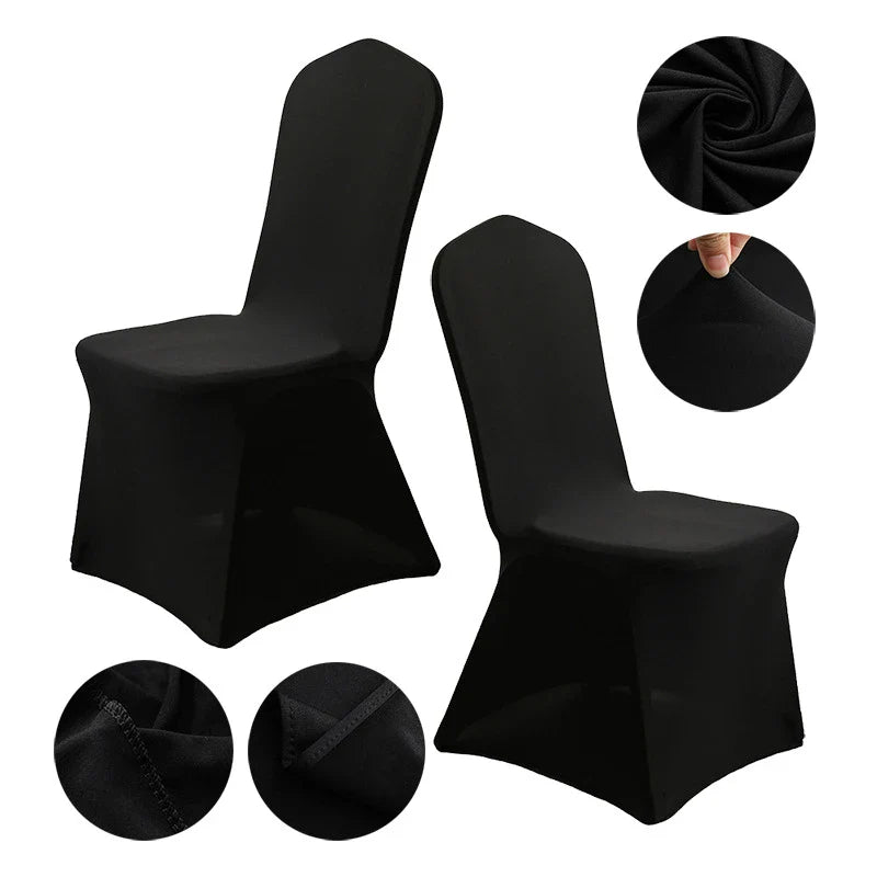 Grainbuds Wedding Dinning Chair Seat Covers High Stretch Solid Color Hotel Banquet Seat Cover Stretch Event Party Polyester Set