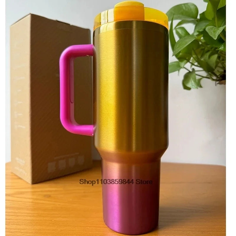 2025 new Large Capacity 40Oz Stainless Steel Vacuum Flask - Insulated Tumbler Cup with Lids and Straws, Perfect for Travel