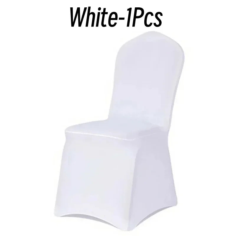 10Pcs Solid Color Chair Cover Spandex Slip Cover Stretch Wedding Banquet Party Reataurant Banquet Hotel Dining Chair Covers