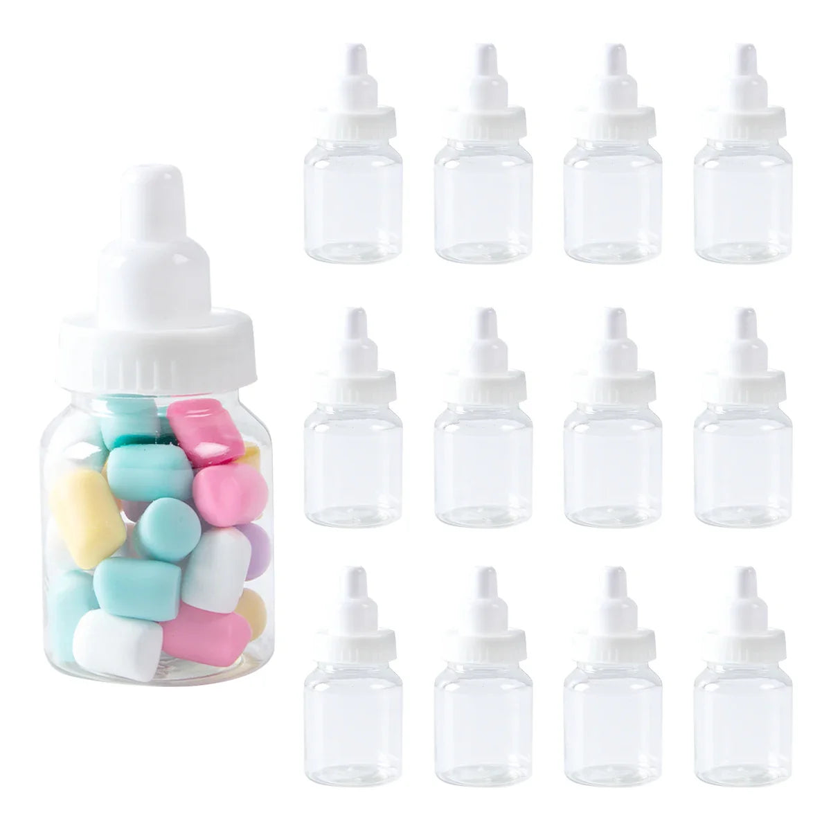 Baby Shower Candy Bottles - Pink Blue Gender Reveal Party Favors