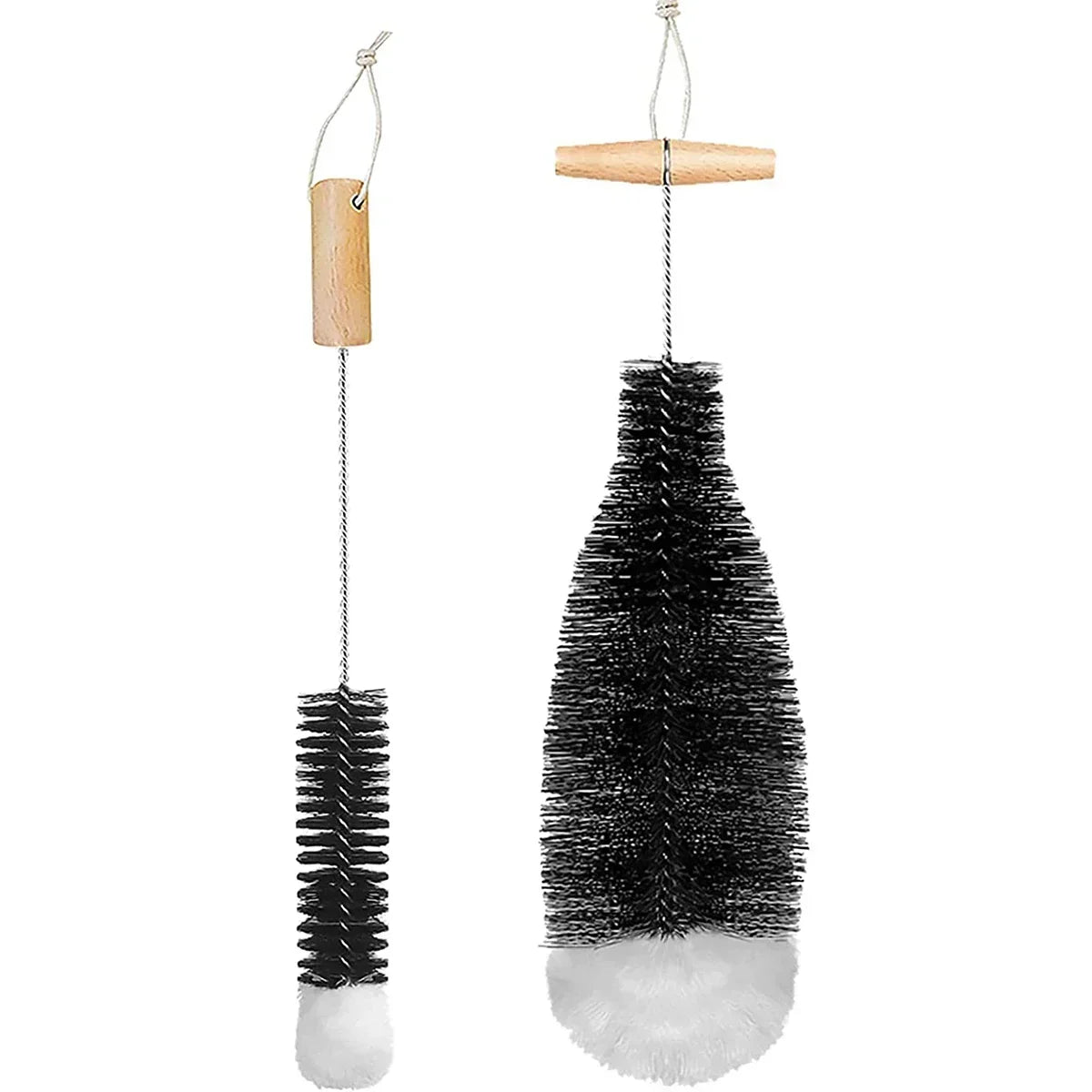 Bottle Brush for Soda Glass Bottles, Gentle Scratch-Free Nylon Bristles, Baby Bottle Cleaner, Glass Carafe for Drinking Bottles