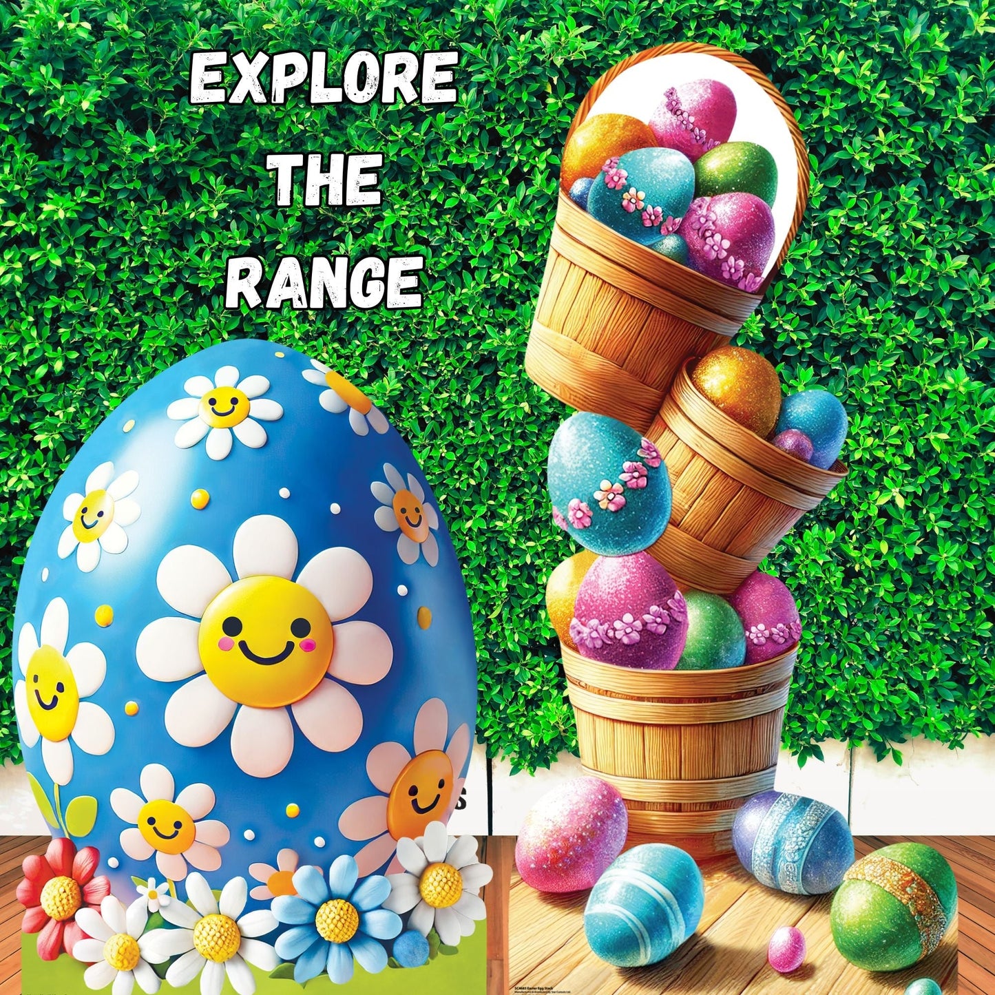 SC4687 Glorious Easter Egg with Chick Star Mini Cardboard Cut Out Height 91cm