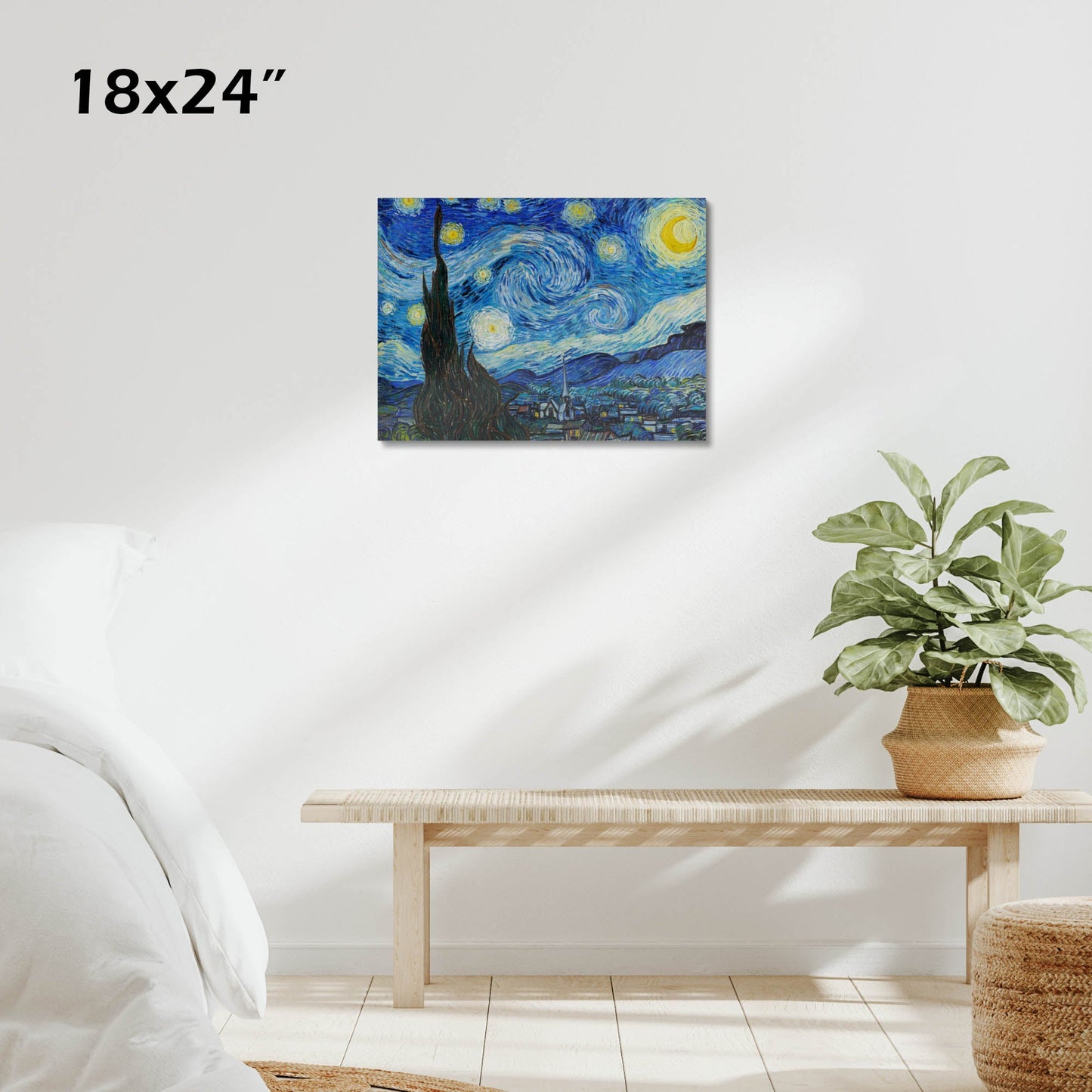 "Starry Night" by Van Gogh on Framed Canvas, Acrylic, Canvas, Framed Prints or Print-only