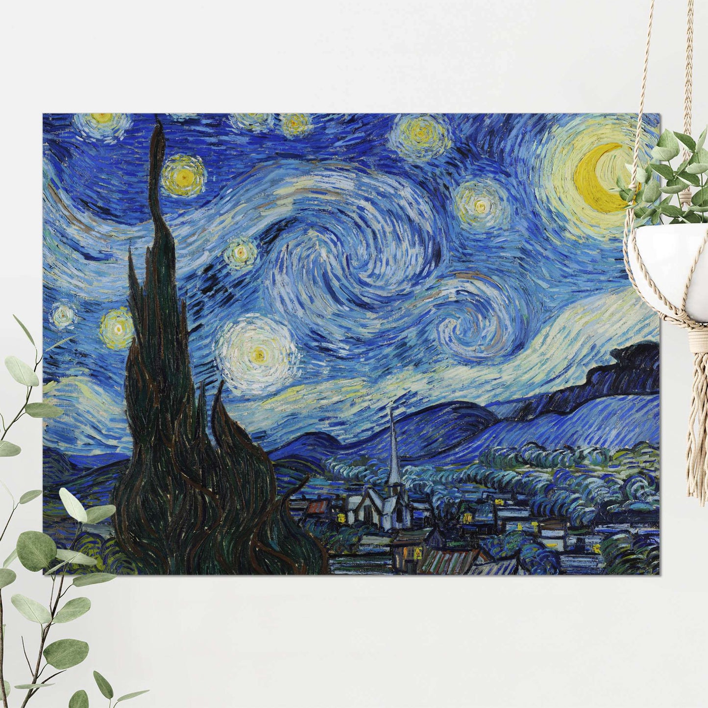 "Starry Night" by Van Gogh on Framed Canvas, Acrylic, Canvas, Framed Prints or Print-only