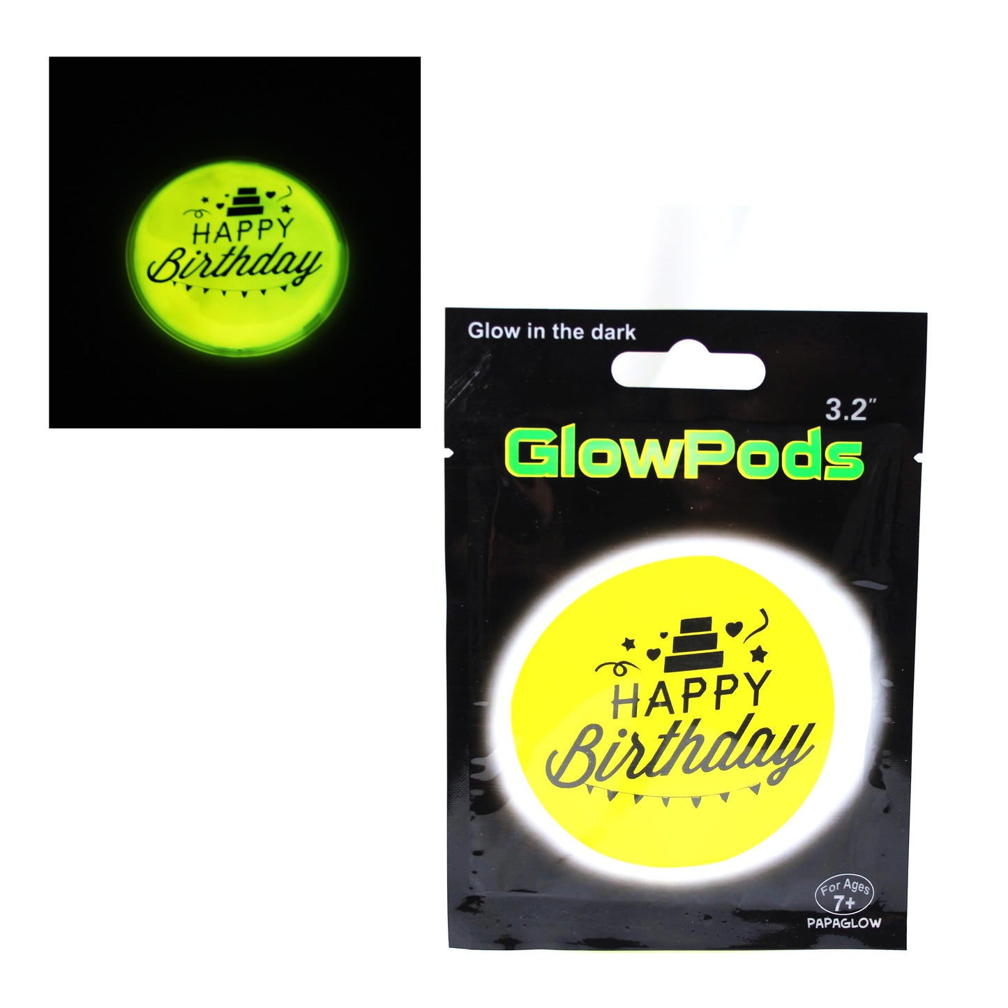 Glow In The Dark Happy Birthday Sticker Pods Illuminate Your Celebration