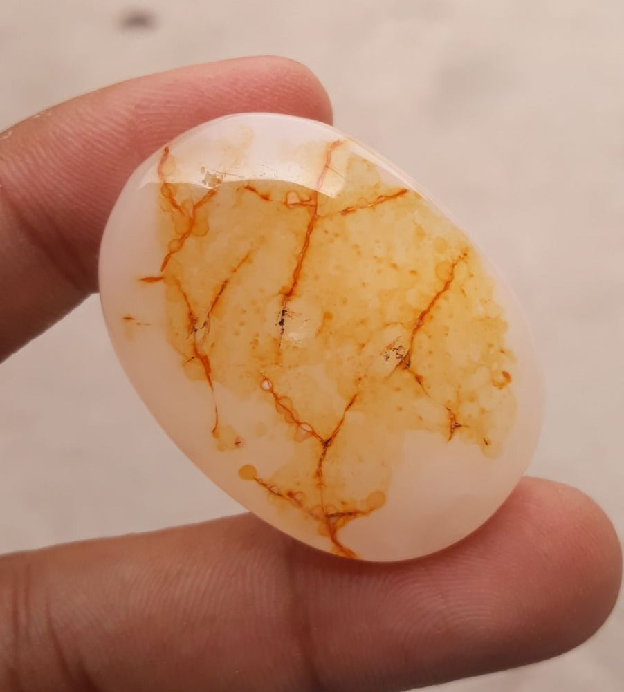 Scenic Agate with Random Bands - Sulaimani Aqeeq - 41x31mm