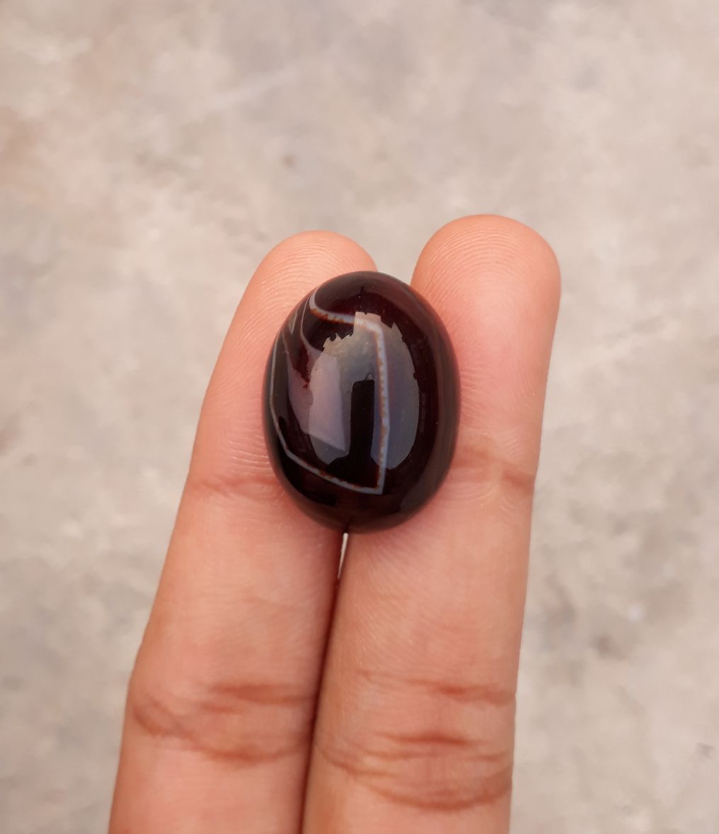 24.3ct Beautiful Agate Cabochon - Sulaimani Aqeeq - 22x17mm