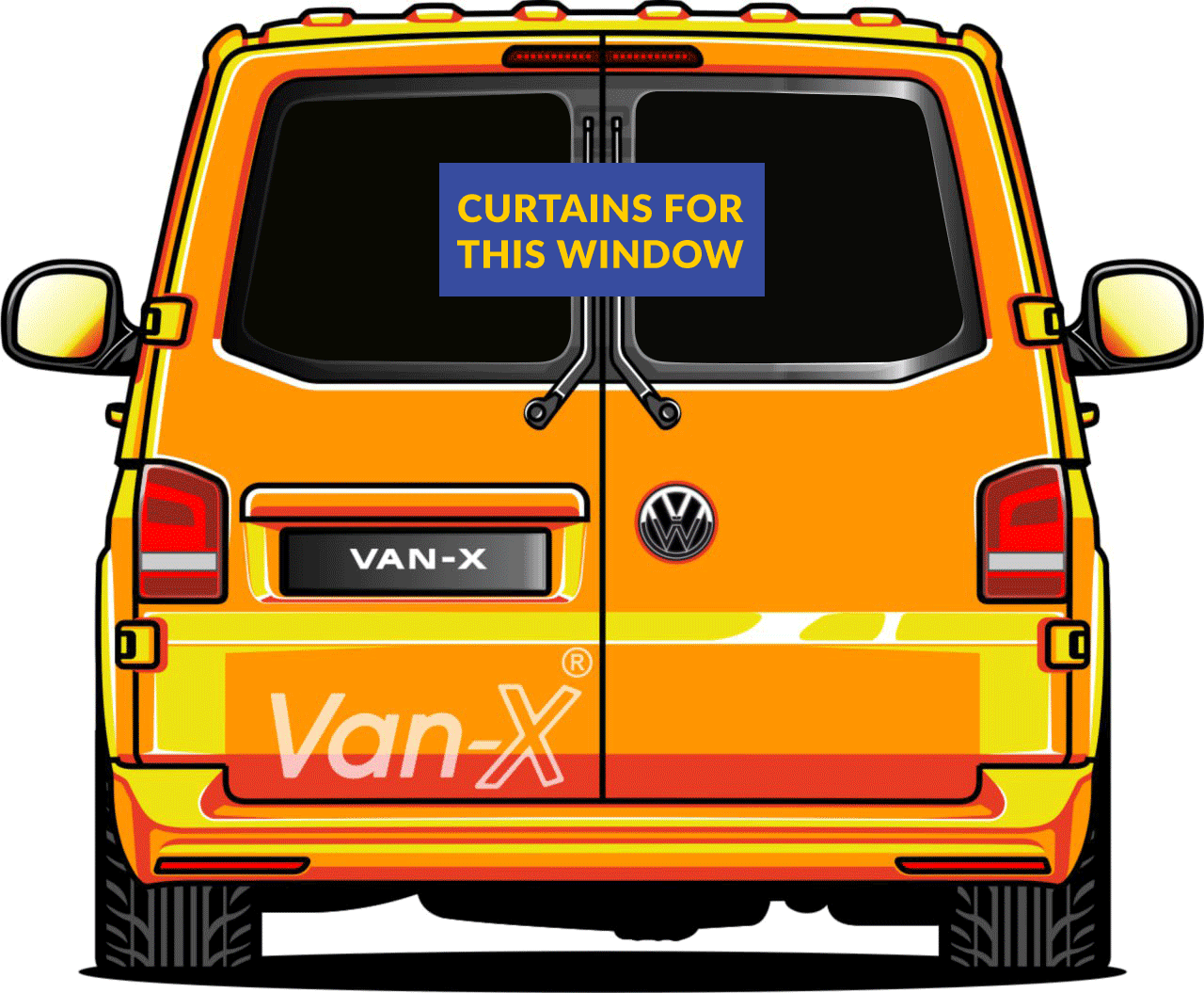 For VW T4 Window Curtains Eco-Line - Grey | Van-X