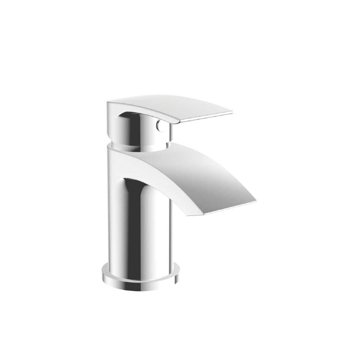 AG Belini Mini Basin Mixer Tap with Push Waste in Chrome