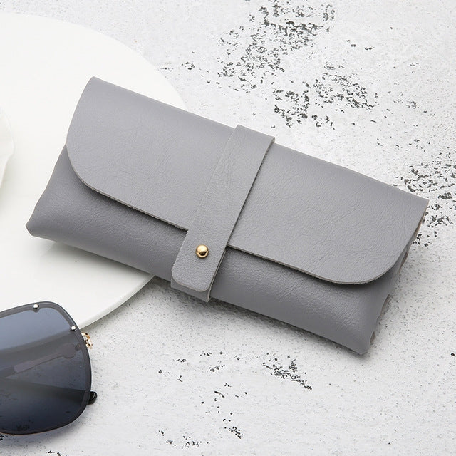 Fashion Portable Glasses Case Magnetic PU Leather Foldable Glasses Box for Eyeglass Oversize Sunglasses, Magnetic PU Gold, Magnetic PU White, Magnetic PU Black, Magnetic PU Red, Magnetic PU Gray