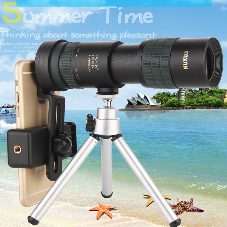 LUXUN 8-24X30 Shimmer Single-Cylinder Variation Telescope with Phone Clip & Tripod