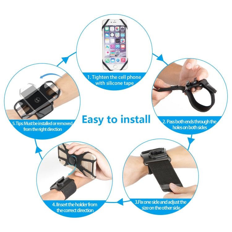 Detachable Rotating Arm Wristband Sports Mobile Phone Case Suitable For 4.5-7 Inch Mobile Phones