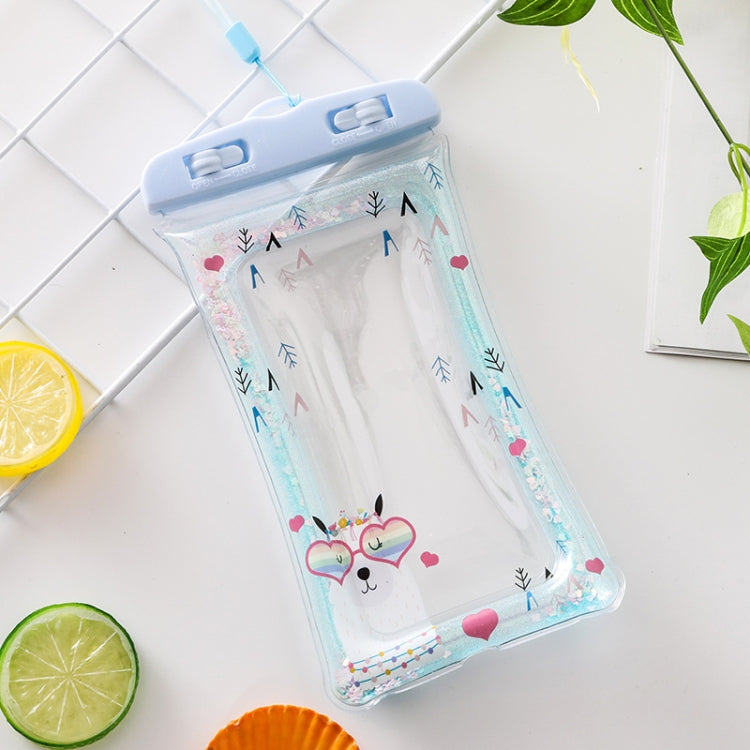 Cartoon Transparent Swimming Inflatable Air Bag Floating Mobile Phone Waterproof Bag, Random Color Delivery, Purple Kitten, There is a Mine at Home, Green Cactus 1, Green Cactus 2, Green Cactus 3, Alpaca 1, Alpaca 2