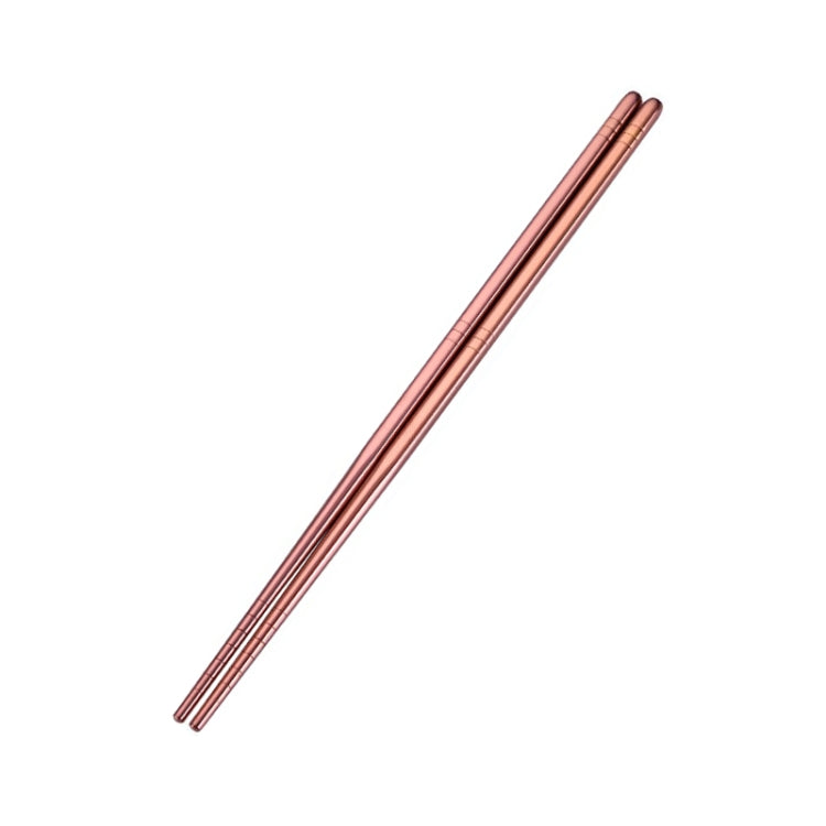 1 Pair Stainless Steel Tableware Colorful Reusable Metal Chopsticks Dishware, Length:23cm