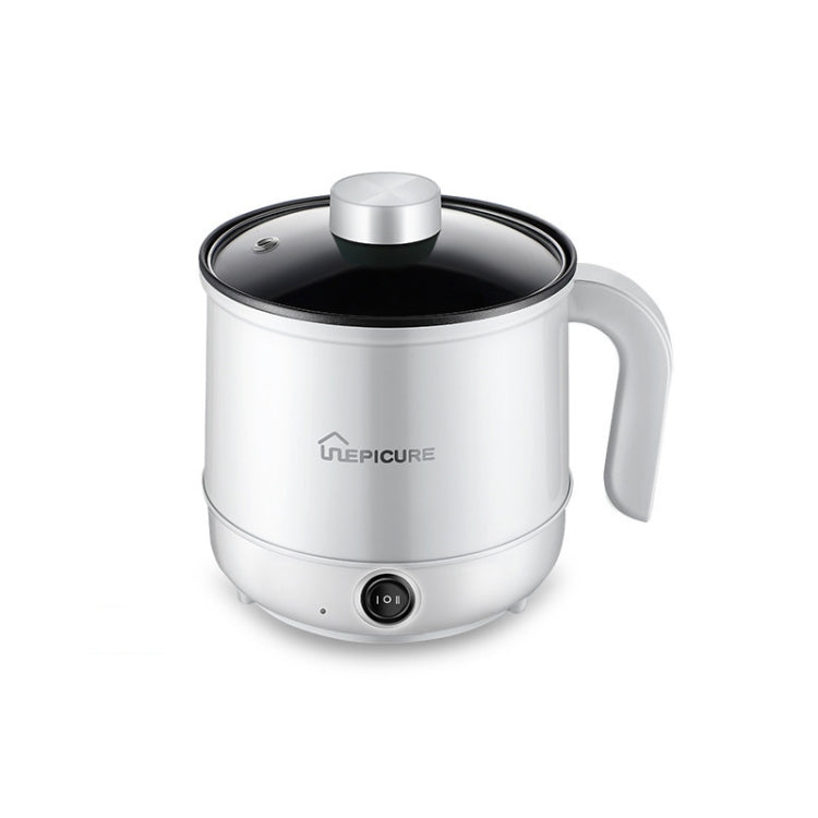 Multi-Function Electric-Cooker Mini Dormitory Student Cooking Rice Stir Frying Non-Stick Pot, 110V US Plug, White Manual Single Pot, White Manual Style with Steaming Grid, White Smart Single Pot, White Smart With Steaming Grid, Green Manual Single Pot
