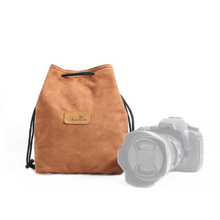 S.C.COTTON Liner Shockproof Digital Protection Portable SLR Lens Bag Micro Single Camera Bag, Square Khaki L, Square Blue L, Square Gray L, Square Brown L, Square Black L, Square Khaki M, Square Blue M, Square Gray M, Square Brown M, Square Black M