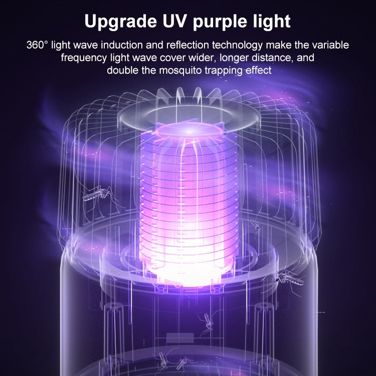 USB Photocatalyst Mosquito Killer Electrical Shock Two-In-One Mosquito Killer White Gold (Electric Shock + Suction)