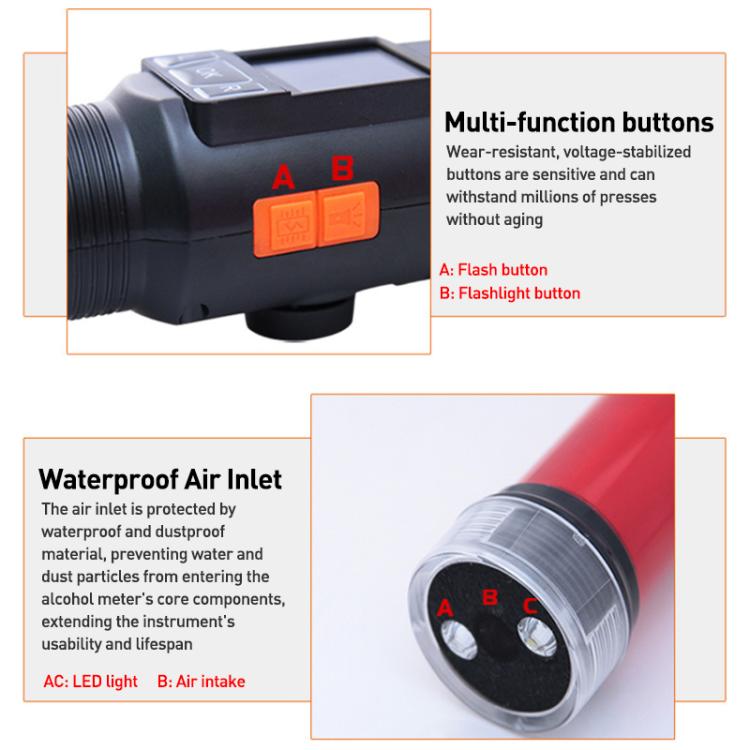 Cheetah No. 1 Alcohol Tester Blowing Baton Alcohol Tester With Flashlight Function,CN Plug, With Flashlight Function, EU Plug, With Flashlight Function, CN Plug