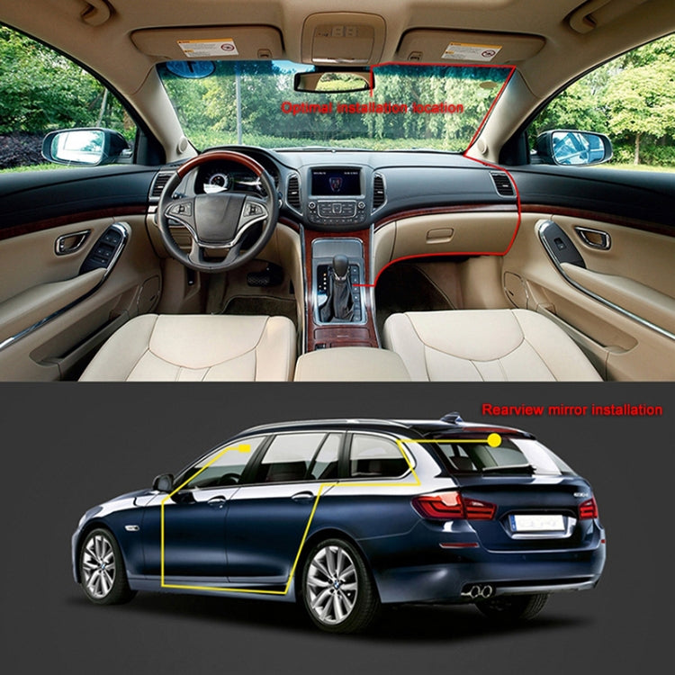 4-Inch HD 1080P Dual-Lens Front And Rear Video Driving Recorder(Metal Shell)