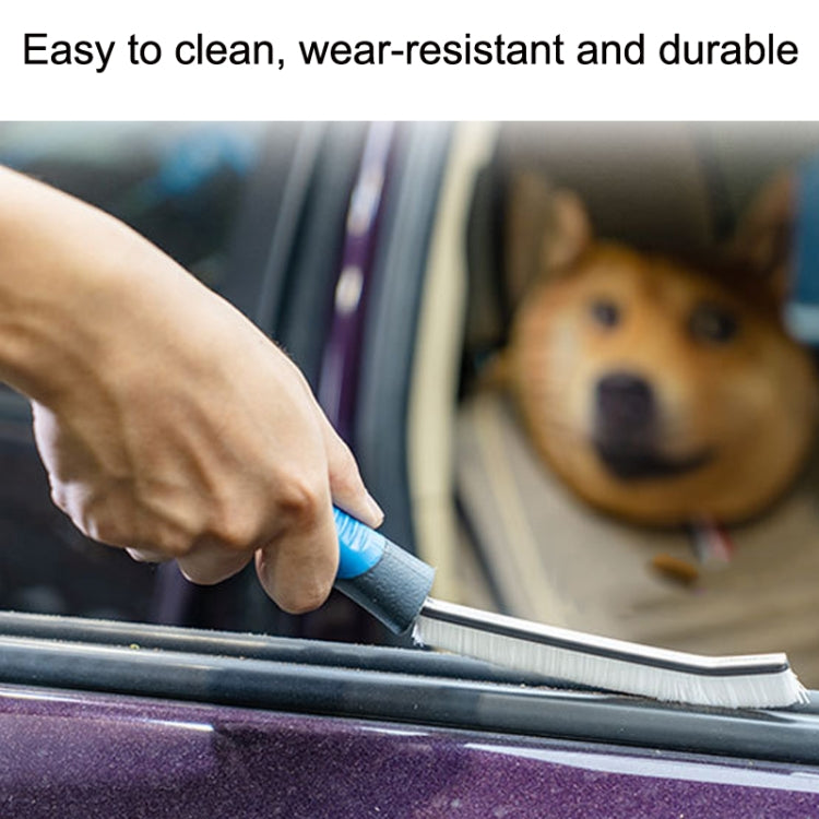 Car Window Door Corner Brush Cleaning Car Crevice Brush(Blue)