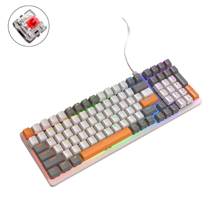 ZIYOU LANG K3 100 Keys Game Glowing Wired Mechanical Keyboard, Cable Length: 1.5m, Style:, K3 Bee Version Red Axis, K3 Micro Light Hot Plug Version Red Axis, K3 Water Green Hot Plug Version Green Axis, K3 Micro Light Version Green Axis