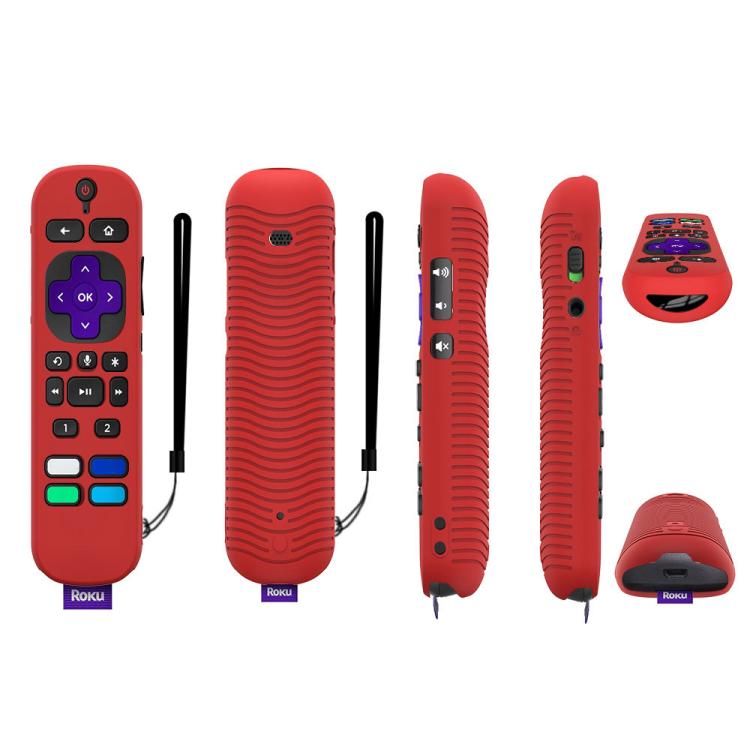 For TCL Roku Voice Remote Pro Y30 Remote Control Shockproof Silicone Protective Case, For TCL Roku Voice Remote Pro(Red), For TCL Roku Voice Remote Pro(Luminous Green), For TCL Roku Voice Remote Pro(Luminous Blue)