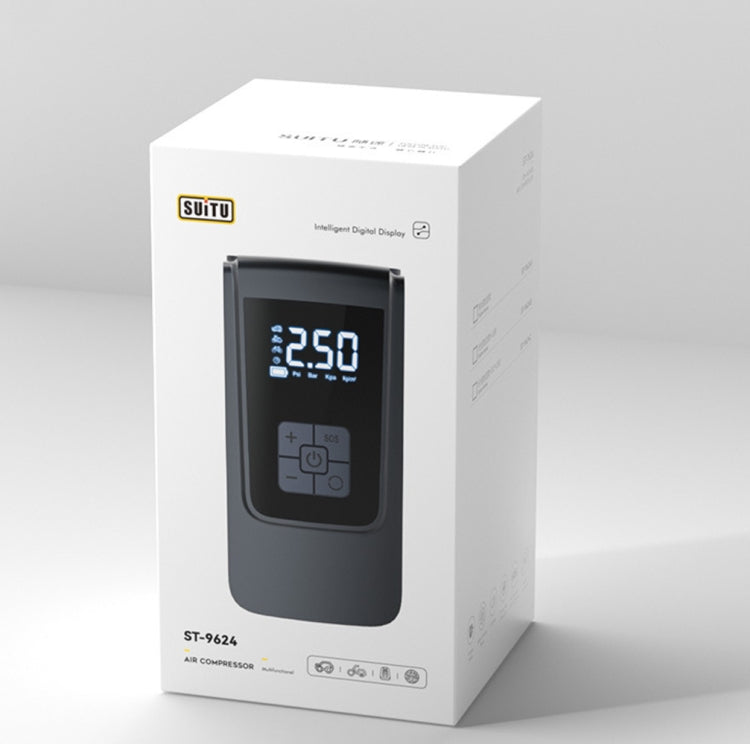 SUITU ST-9624C 150psi Air Pump Intelligent Digital Display Car Bicycle Ball Electric Pump Cylinder