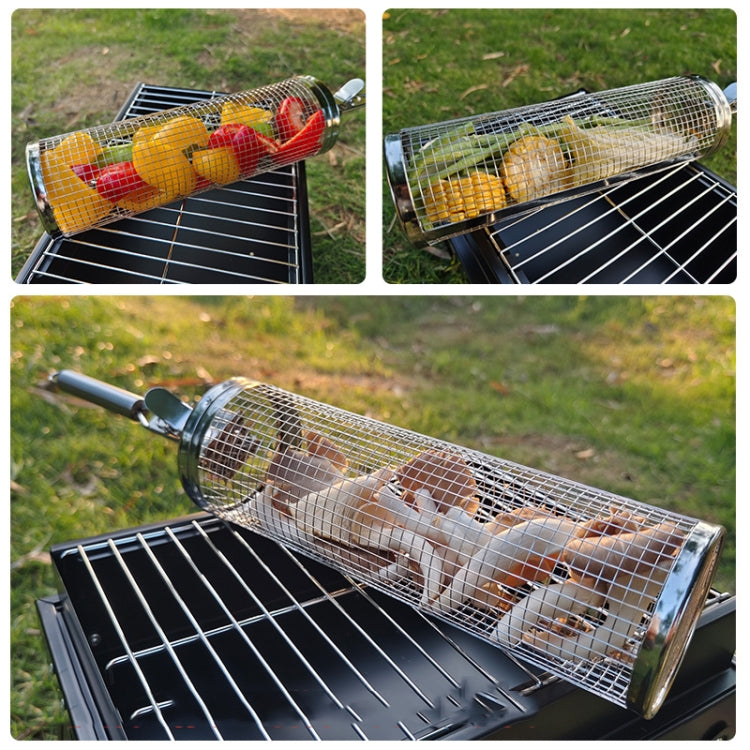 Upgrade With Handle BBQ Cage Stainless Steel Barbecue Basket 30cm?? 18cm