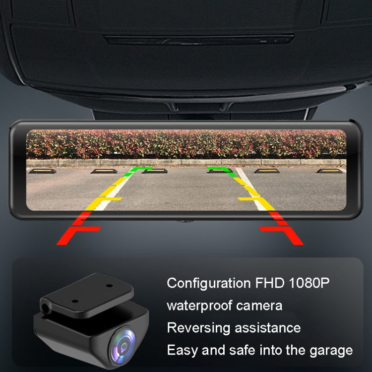 Anytek Q8 4K HD Large Screen Car Recorder Double Record Reversing Image Rear View Mirror Recorder