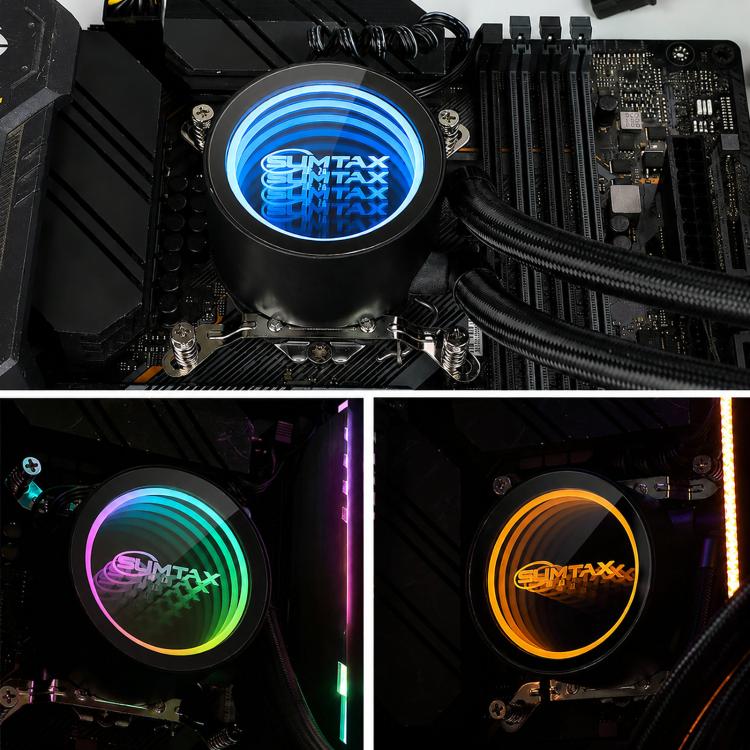 EVESKY Water Cooler Cpu Fan RGB Fan Liquid Heatsink Integrated Radiator, 120mm Colorful, 120mm RGB, 240mm, 360mm