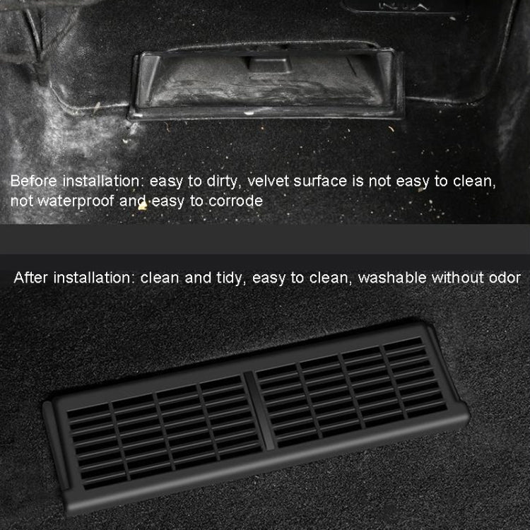 1pair Car Under-seat Vent Protection Cover Decoration Accessories, For Tesla Model Y