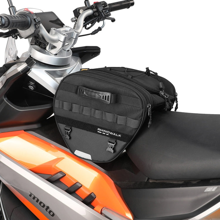 Rhinowalk MTR5001 15L Scooter Front Bag Large Capacity Curved Beam Motorcycle Rear Seat Bag(Black)