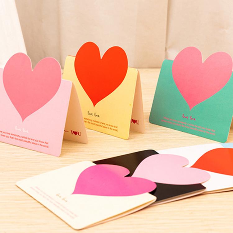 Universal Christmas Valentines Day Greeting Card Birthday Tanabata Blessing Message Card, Random Color Delivery
