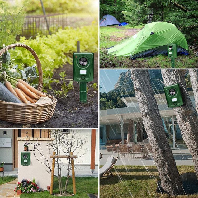 Outdoor Waterproof Infrared Animal Repeller, High-Power Ultrasonic Weasel Repellent, Square Shape