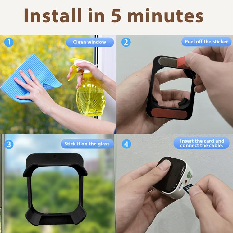 2K QHD Smart Window Security Camera β WiFi, AI Detection & Night Vision