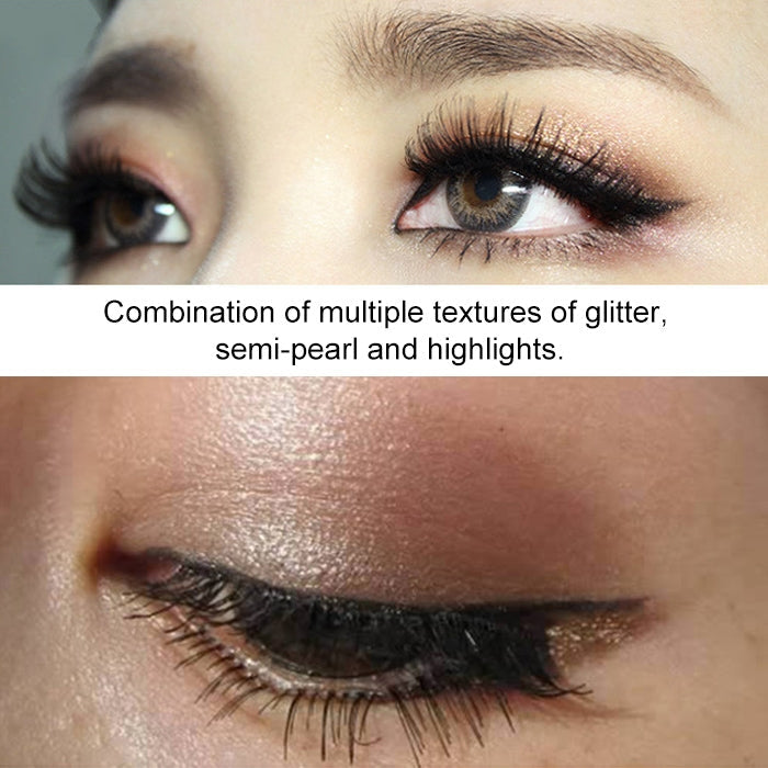 Professional Eye Makeup Eyeshadow Palette Gold Smoky Cosmetics Makeup Palette Diamond Bright Glitter Eye Shadow(1)