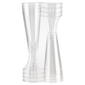 6Pack Disposable Champagne Flute Glasses Elegant Party Supplies
