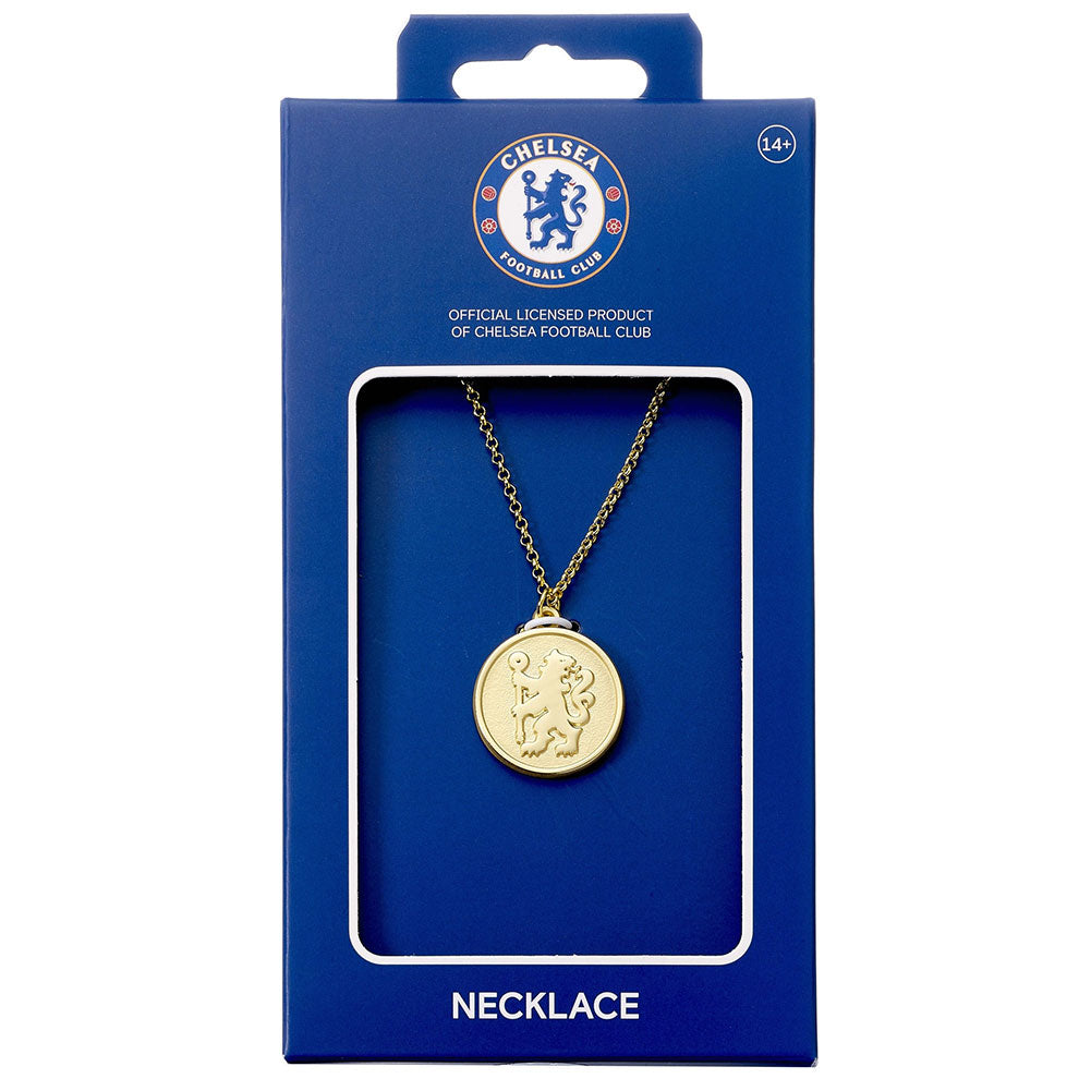 Chelsea FC Gold Finish Crest Necklace